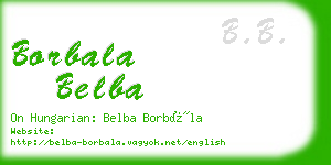 borbala belba business card